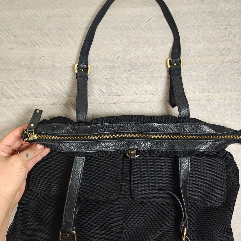 Jean Pierre Klifa For Anteprima-Nueve Black Nylon Shopper Tote Bag Large - Picture 10 of 10